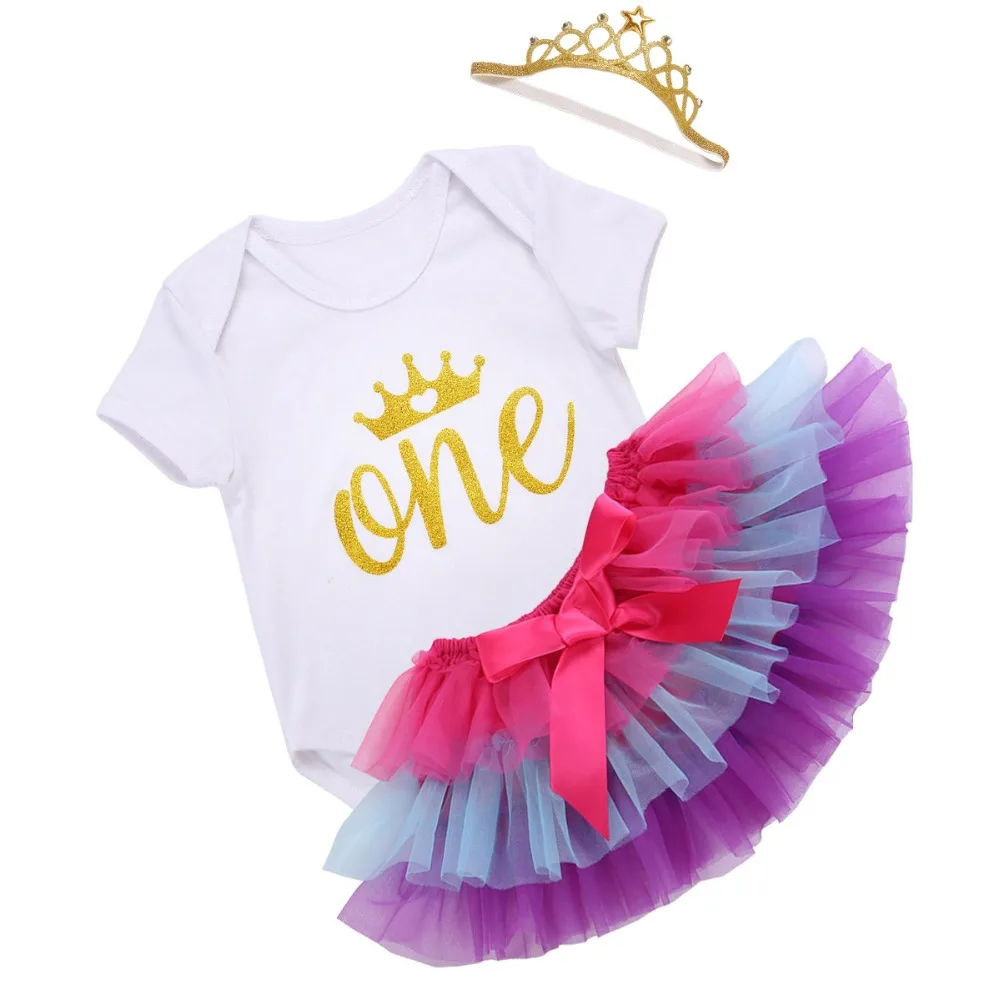 Новый Торт для мальчиков и девочек Roupas De Bebe 1 год боди на день рождения комплект