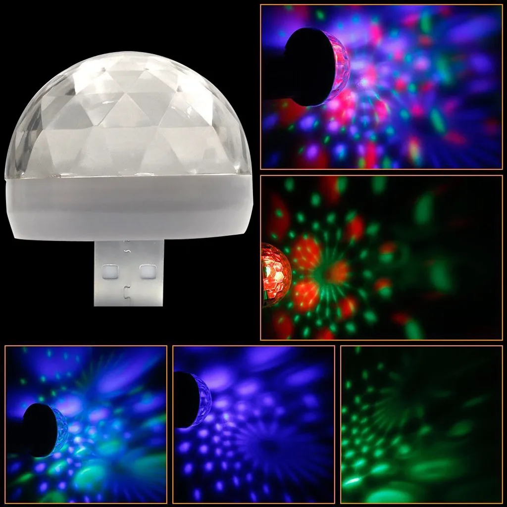 LED Night Light Color Changed by Sound Music Magic Lights USB Mini Lamp RGB Bulb For Parties Decorating L4 | Лампы и освещение