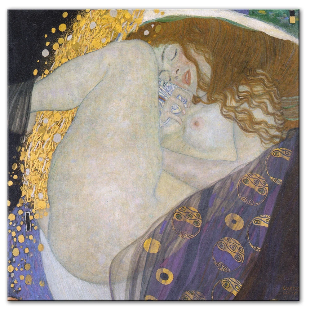 Настенные художественные картины Gustav Klimt для гостиной Danae декоративные на холсте
