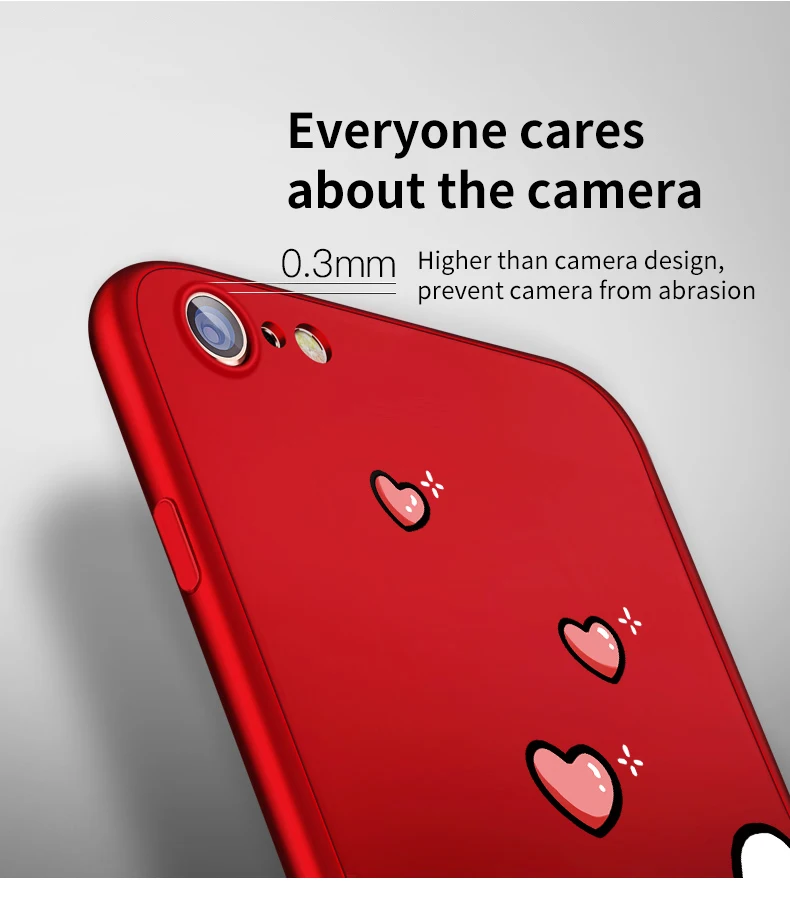 ASINA 360 Полный Чехол для iPhone 6 6s чехол силиконовый милый рисунок для iPhone 6 6s Plus защита экрана бесплатно
