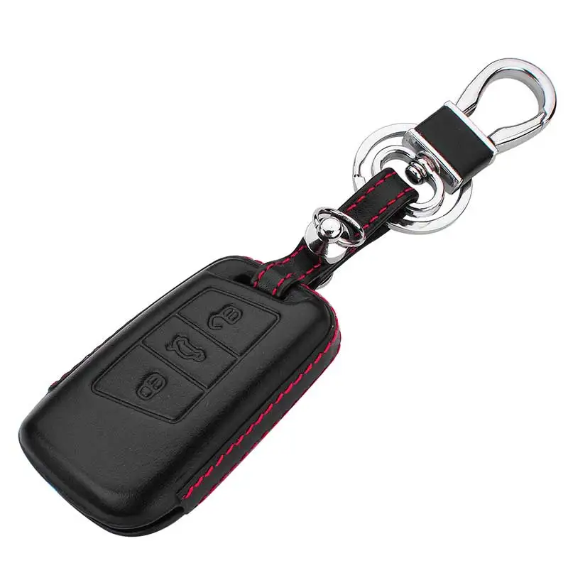 Кожаный чехол для ключей VW Polo Golf 7 Tiguan Skoda Octavia Kodiaq Karoq SEAT Ateca Leon Ibiza 2015 2016 2017|Футляр