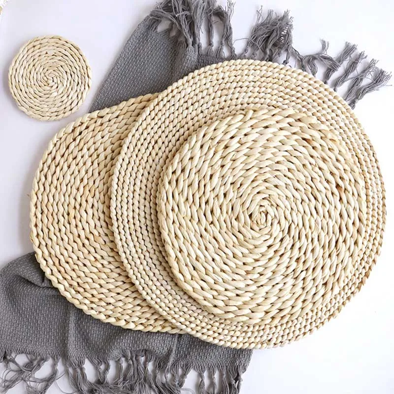 Corn Husk BALLE салфетка для столовых приборов ручной работы для дома, отеля, кухни, свадьбы, вечеринки, дня рождения, ужина - Цвет: Corn Husk