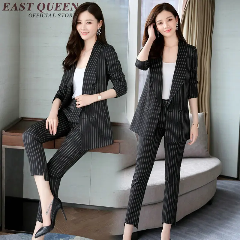 Womens business suits Spring 2018 Suit Fashion Pant Suits Women Casual Office Work Wear Sets Uniform Styles Elegant DD047 C | Женская