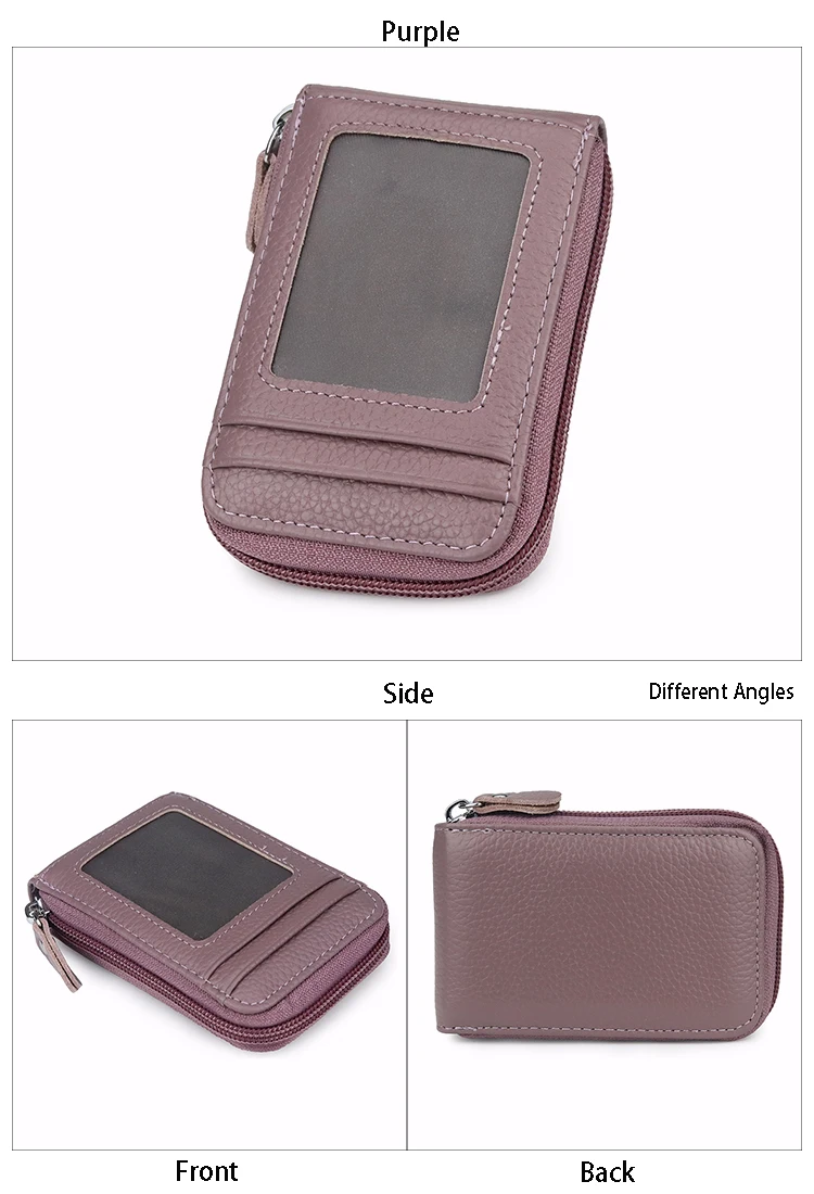 COMFORSKIN Brand Genuine Leather Card Wallet Hot RFID Protection Large Capacity Card Holders New Arrivals Organ Style Card Case