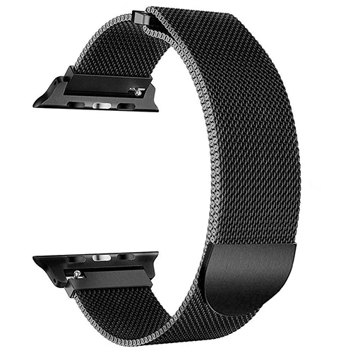 Black Ktab ремешок для часов apple Watch Band 38 42 мм Миланская нержавеющая сталь apple watch band 40 44 мм петля ремешок для Iwatch 1 2 3 4 - Цвет: Black
