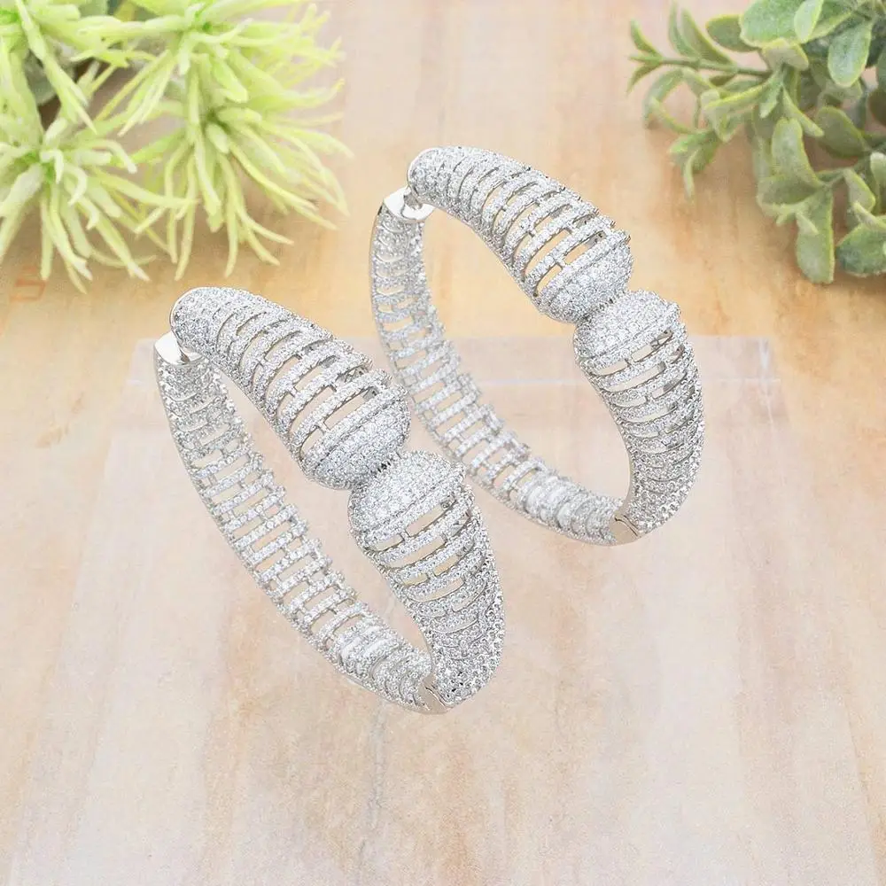 

Newness Hollow Luxury Lines Cubic Zircons Jewelry Women Lovers Engagement Party Gifts Earrings Accessories(