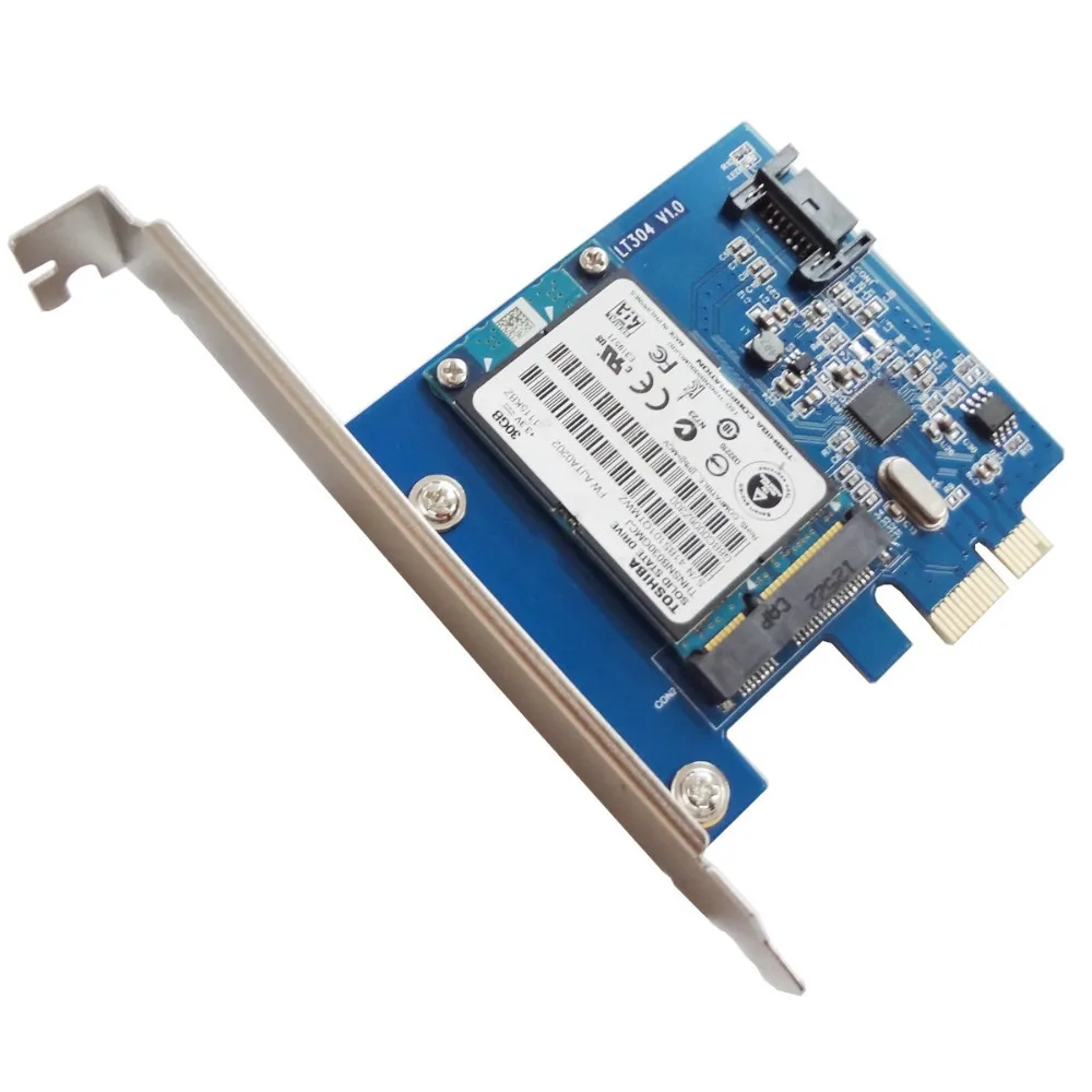 Высокоскоростная Плата расширения WBTUO LT304 PCI E SATA 3 0 + MSATA для настольных ПК