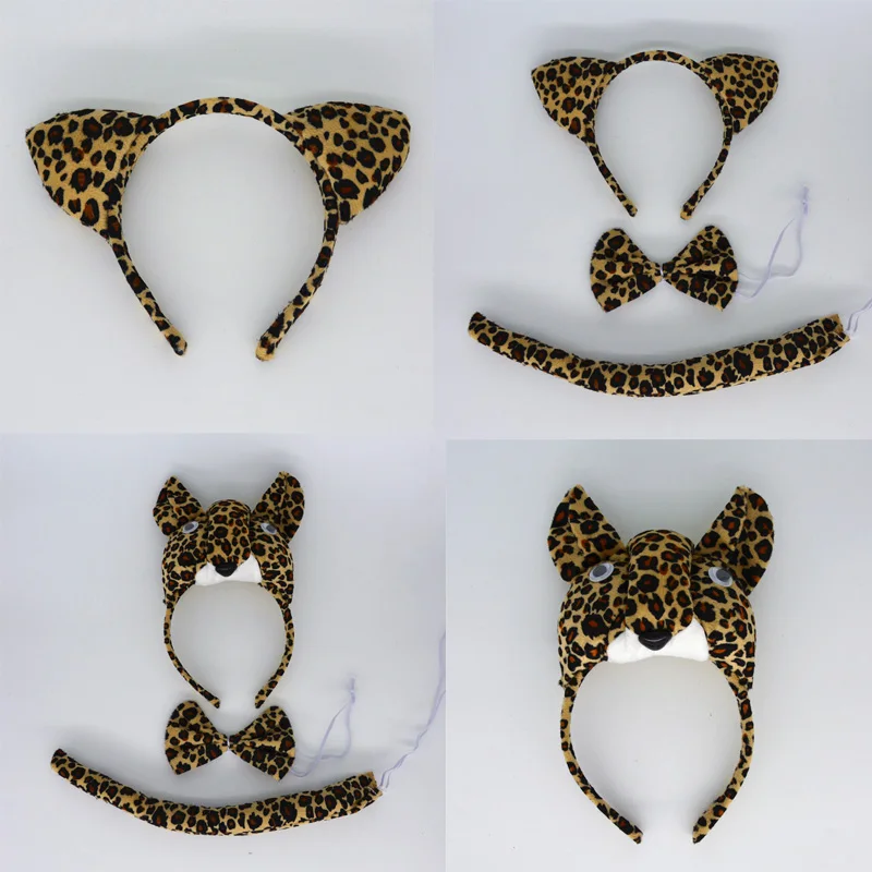 1 PC Sexy Leopard Plush Headband Cute Cat Ear Hair For Women Girls Headwear Easter Party home decor birthday|Сувениры для