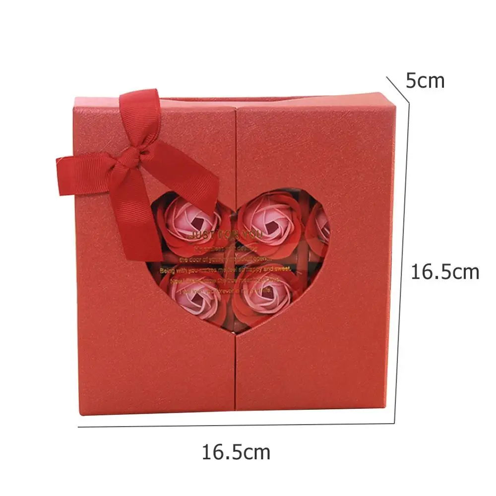 16 Pcs Paper Box Творческий мыло живой искусственный цветы ручной работы, ручная работа, 4/14/16 лет цветок с головками ко Дню Святого Валентина Свадебная вечеринка украшения с коробкой - Цвет: 16 Pcs Paper Box