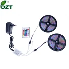 RGB Светодиодная лента 5 м 10 м (2*5 м) SMD 3528 2835 Светодиодный Светильник ИК-пульт дистанционного управления 12 В адаптер питания Гибкая светильник лента домашнее украшение