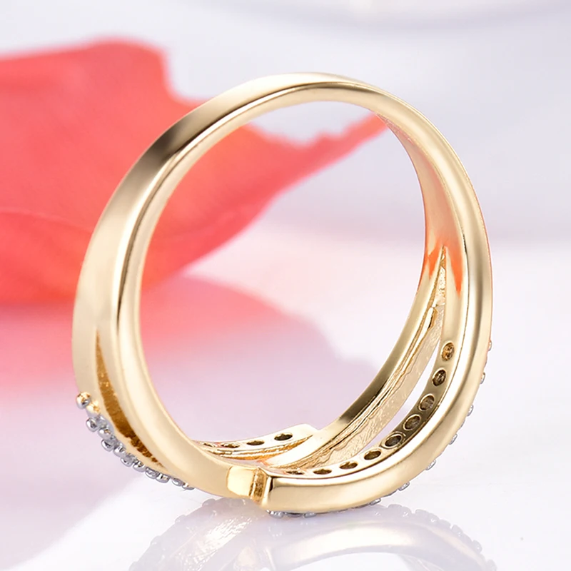 Женское кольцо GULICX сверкающее с фианитом подарок на день рождения | Украшения и