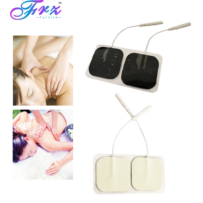 10pcs Electrodes Pads Digital Replacement for Tens Therapy Machine Massager with 2mm Plug 4X4cm |