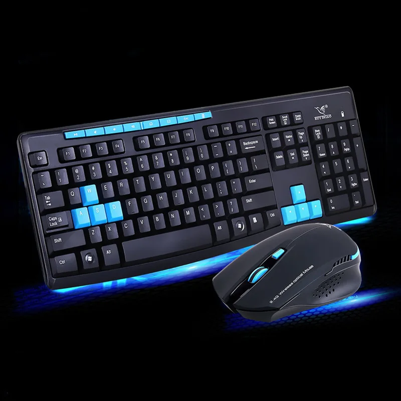 Новая 2 4G Беспроводная игровая клавиатура + мышь комбо для Ноутбуки и настольные