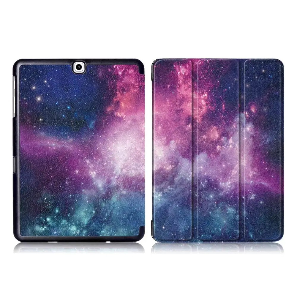 Из искусственной кожи чехол для samsung Galaxy Tab S2 9,7 складной чехол КРЫШКА ДЛЯ samsung Tab S2 9,7 SM-T815 T810 T813 T819 планшетный ПК чехол - Цвет: T815-CH-XY