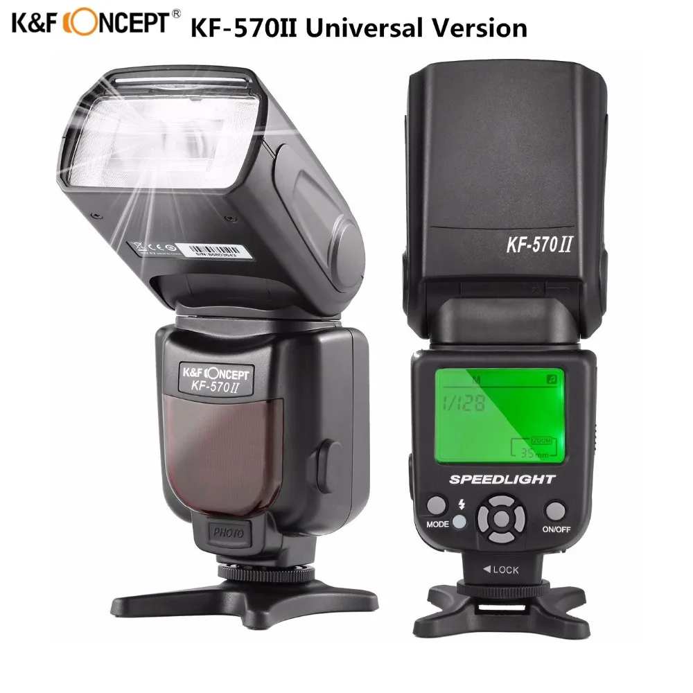 K & F концепция KF 570 II универсальный Master Slave скорость света высокая ЖК экран Вспышка