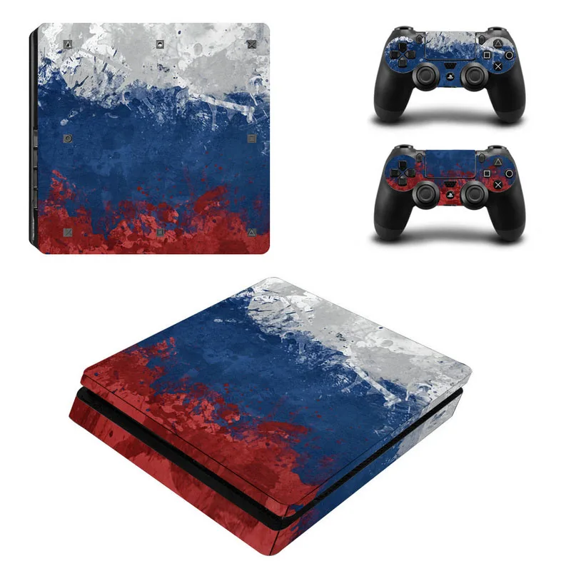 Цветная виниловая тонкая наклейка для PS4 для sony Playstation 4 Slim консоли+ 2 контроллера кожи наклейка для PS4 S кожи ZY-0017 - Цвет: 8