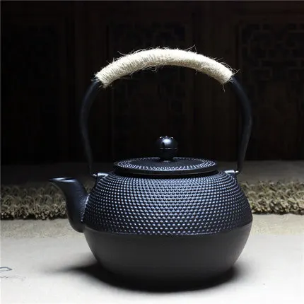 

1200ml 1.2L Cast iron Teapot Pig iron Tea Pot High-grade iron Kettle Kung Fu Tea health Iron Pot Oxidized Uncoated Free Shipping