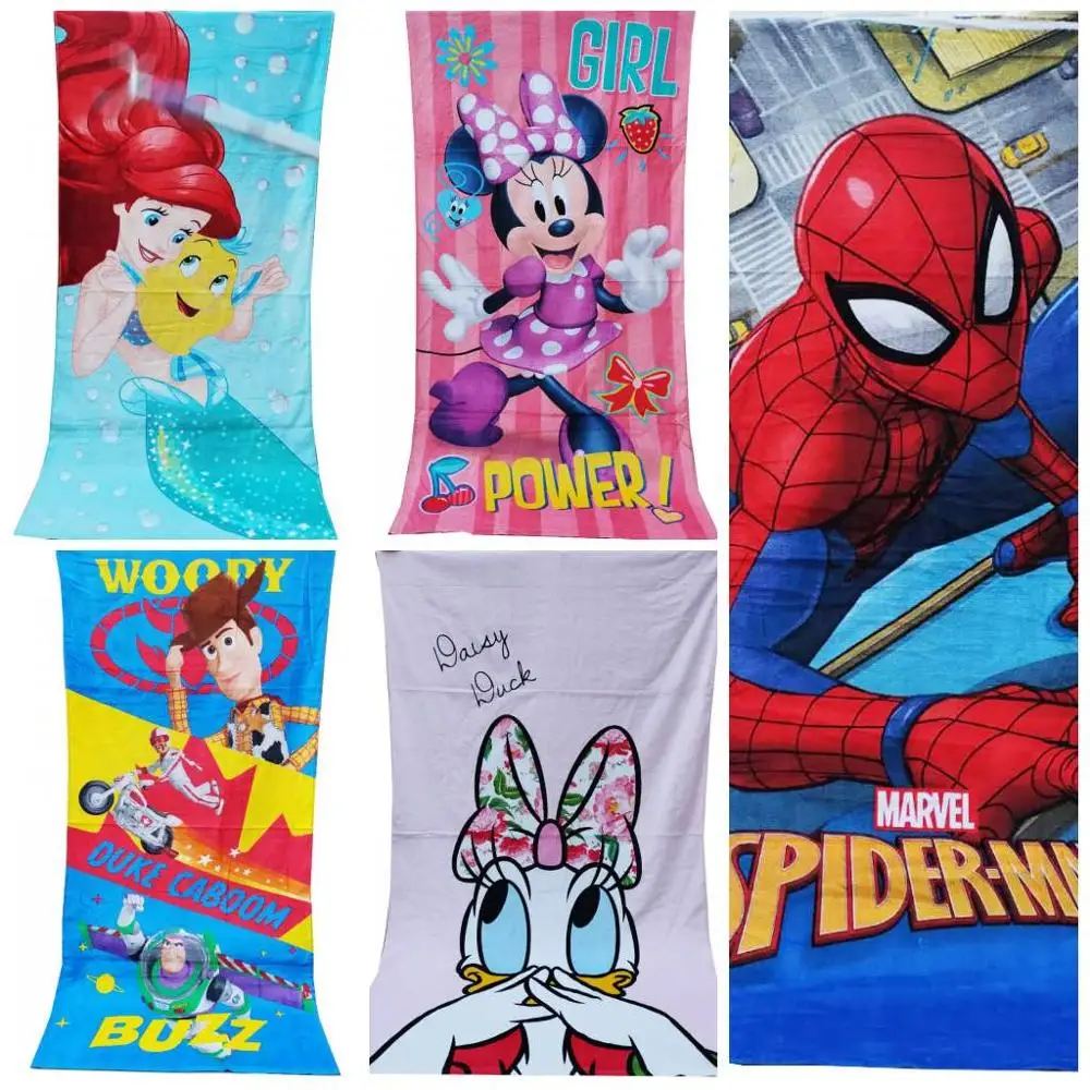 Disney Sipderman Базз Лайтер пляжное полотенце супер мягкое Впитывающее 100% хлопок