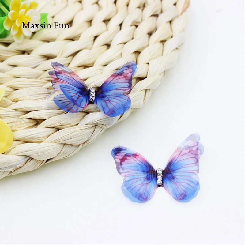 10 шт./лот шифоновые нашивки бабочки для элегантного свадебного платья сделай сам