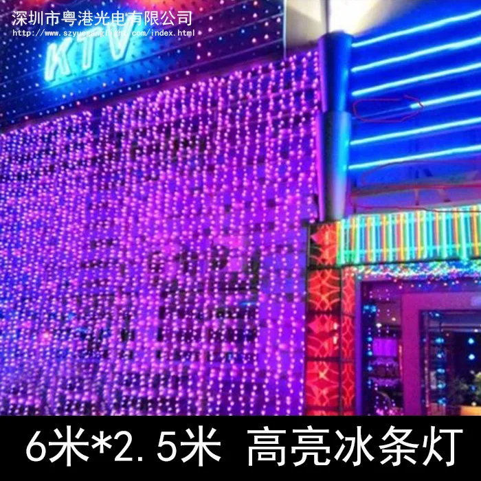 Из светодиодов 6 * 3 сосулька гостиница KTV декоративной фасад здания освещение