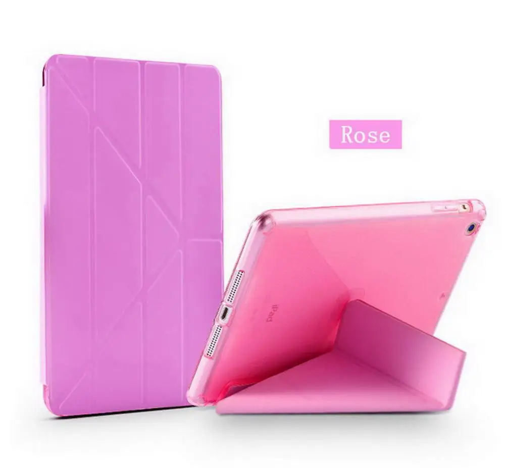 589-BX-SF-Rose Чехол для iPad 9,7 дюймов //для iPad Air/YRSKV многократный чехол из искусственной кожи+ ТПУ Смарт спящий чехол для планшета - Цвет: 589-BX-SF-Rose