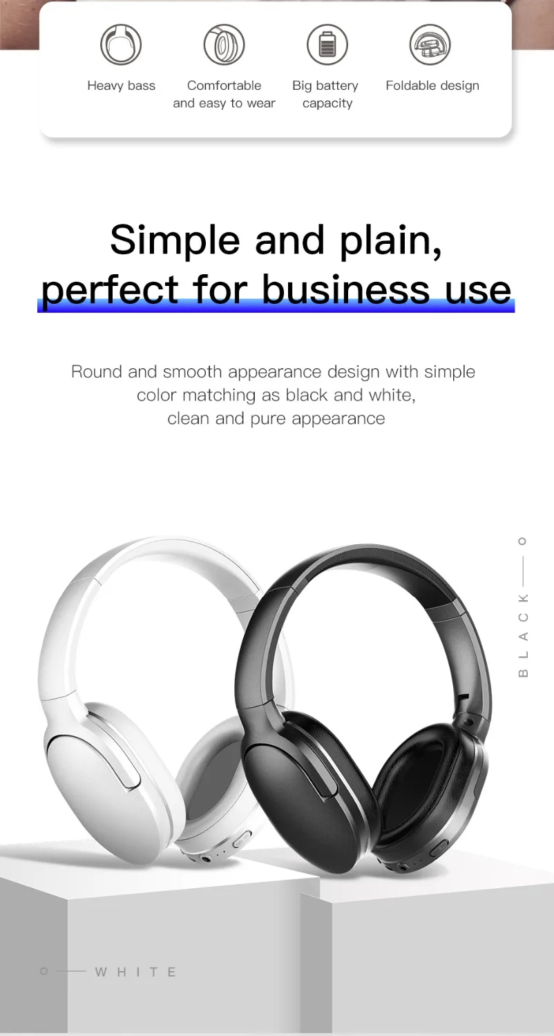 Baseus D02 Беспроводной наушники Bluetooth 5 0 гарнитура для уха головной телефон iPhone Xiaomi