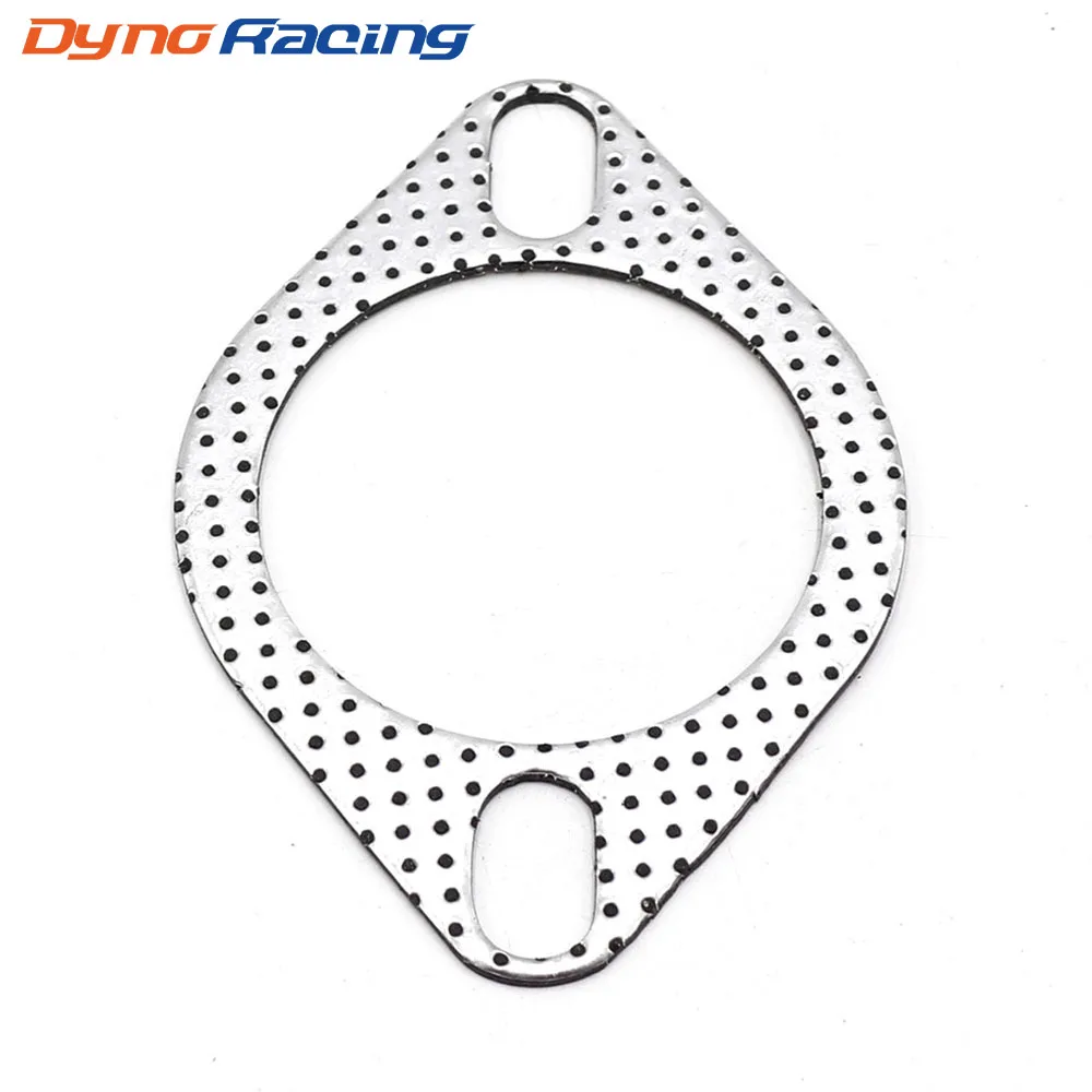 

Aluminum 2.5 inch 63mm Car Engine Exhaust Gasket Downpipe Flange Universal Exhaust Pipe Gasket with two holes 5pcs/Lot