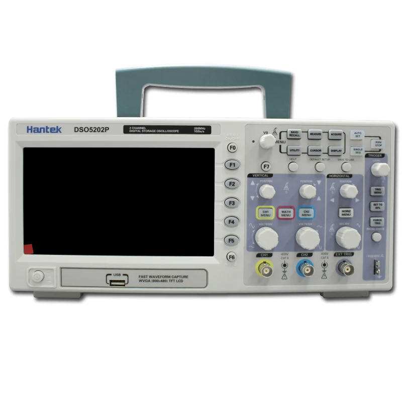 Hantek DSO5202P цифровой осциллограф 200 МГц полоса пропускания 2 канала PC USB LCD Портативный Osciloscopio портативный Электрический инструмент