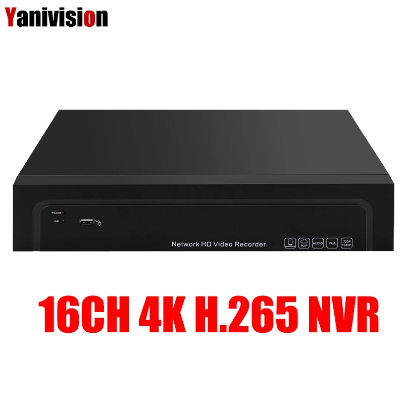 H.265 16CH 4 К 8MP 25CH 5MP NVR Выход безопасности сети видео Регистраторы Full HD ONVIF аудио