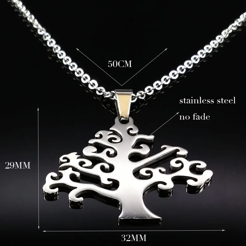 Женское Ожерелье из нержавеющей стали с изображением дерева жизни|jewelry belt|jewelry