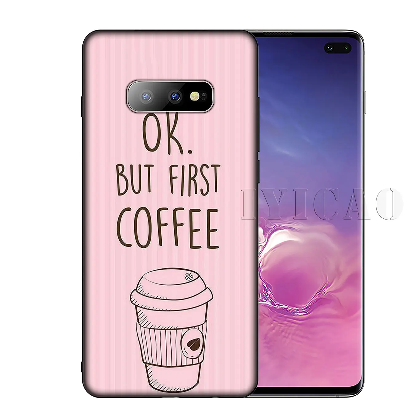 Ok But First Coffee Book Girl Soft Silicone Phone Case for Samsung Galaxy S20 Ultra S10 Lite S9 S8 Plus S6 S7 Edge S10e |