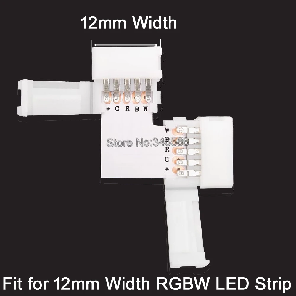 10 шт. 5 контактный L образный разъем + 20шт беспаяльный защелкивающаяся лента для