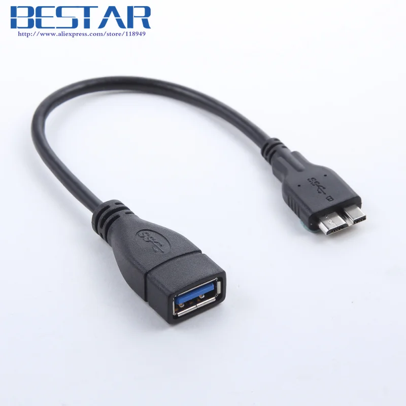 Белый и Черный Micro USB 3.0 9pin OTG хост-диск кабель 20 см USB3.0 AF к micro B | Компьютеры офис