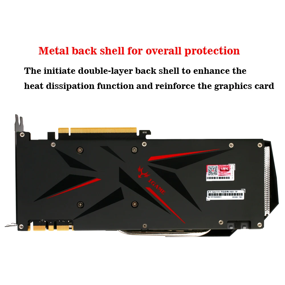 Красочная видеокарта NVIDIA GeForce GTX iGame 1070 GPU 8GB 256bit Gaming GDDR5 PCI-E X16 3,0 VR Ready с 3 вентилятором охлаждения