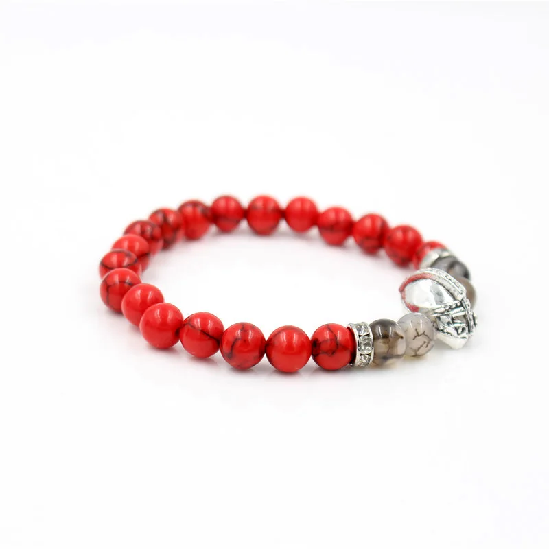 2017 новая мода натуральный камень Howlite женский и мужской браслет популярный