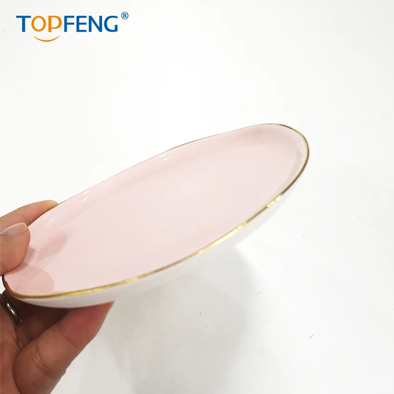 TOPFENG 5 &quotКерамическая элегантная розовая десертная тарелка для кухвечерние НКИ