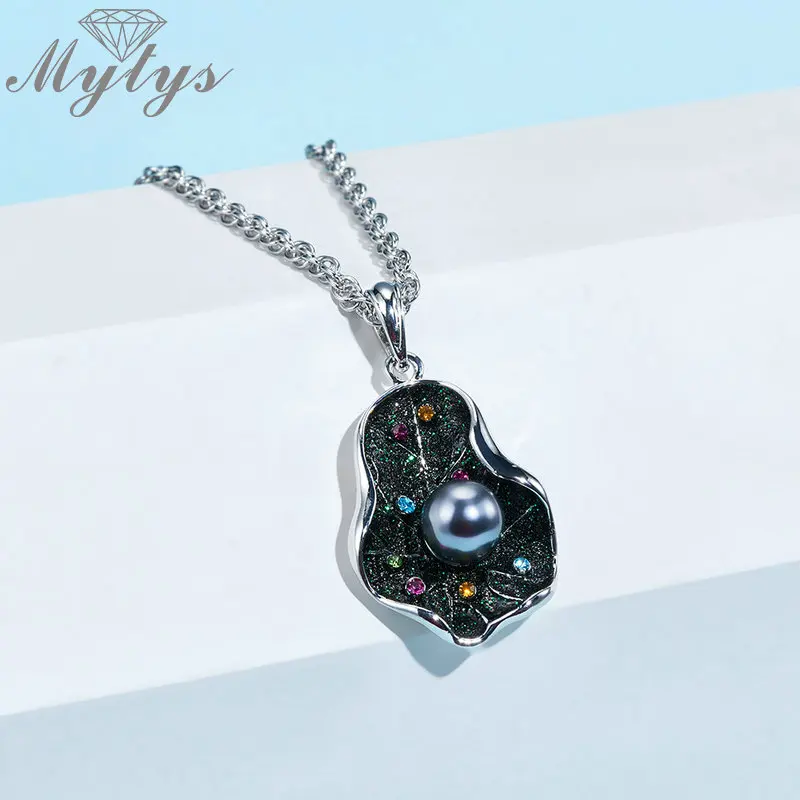 Mytys Сверкающее благородное ожерелье с листьями для женщин цепочка двойными