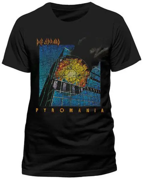 Официальный Def Leppard pyaria Мужская Черная футболка|Мужские футболки| |