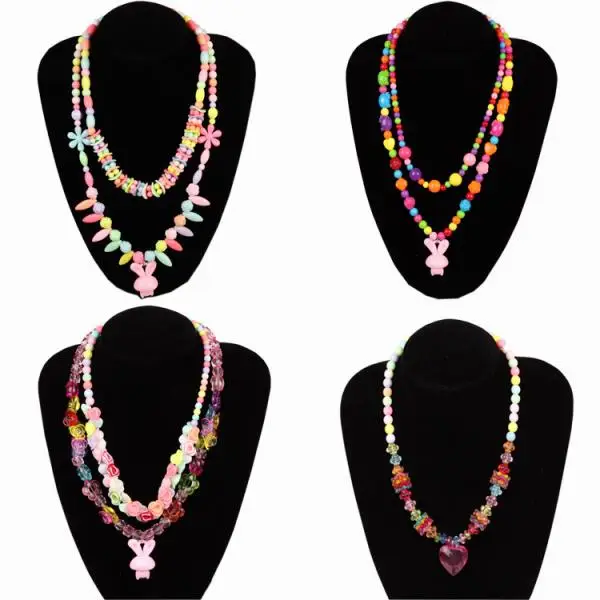 

500 Pieces Colorful Acrylic DIY Jewelry Creative Kit Jewelry Finding for Kids Necklace Earings Bracelet Making