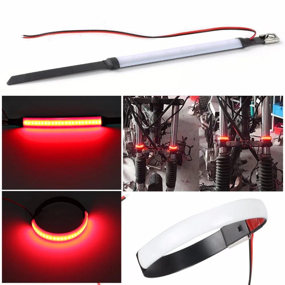 KEYECU 2x White Motorcycle Fork Turn Signal/Running Light Kit w/ For Bike | Автомобили и мотоциклы