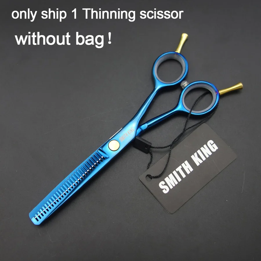 Thinning without Bag 5,5 дюймов Профессиональные Парикмахерские ножницы/ножницы, ножницы/филировочные ножницы/бритва/Thinningcomb высокое качество-синий - Цвет: Thinning without Bag