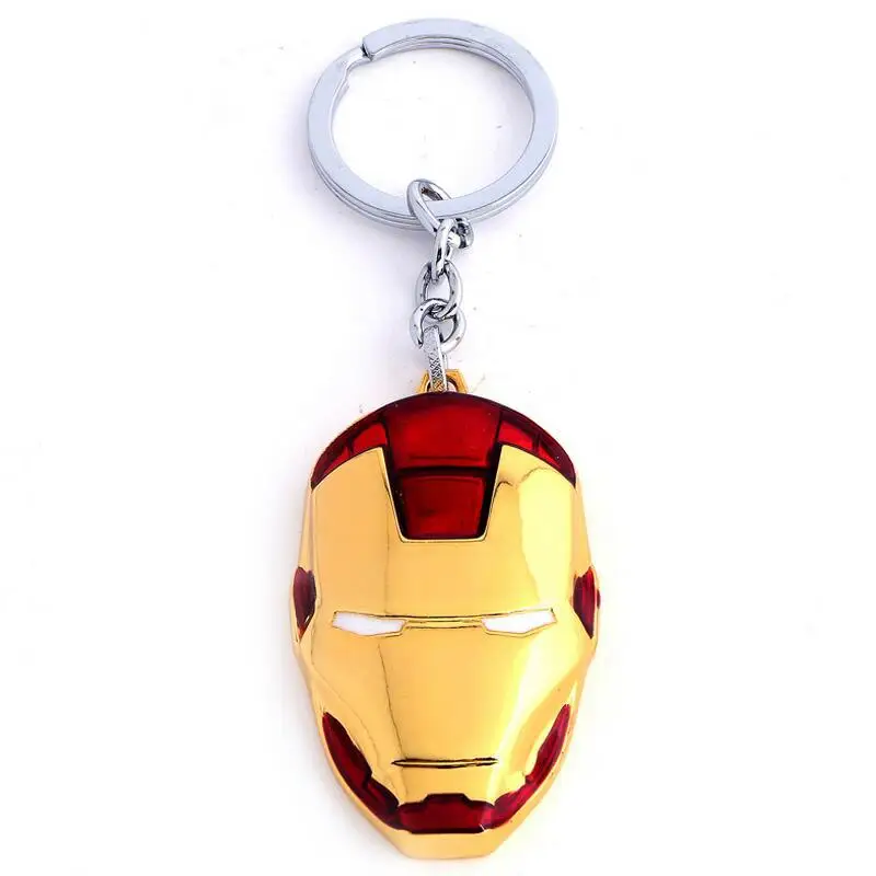 Супер Герой Мстители Железный человек Маска Металл Аниме Реквизит Chaveiro Llavero
