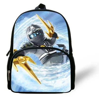 12 дюймов для малышей Mochila, Детская популярная школьная сумка с мультипликационным принтом, Модный маленький рюкзак Ninjago для маленьких мальчиков и девочек, детская сумка