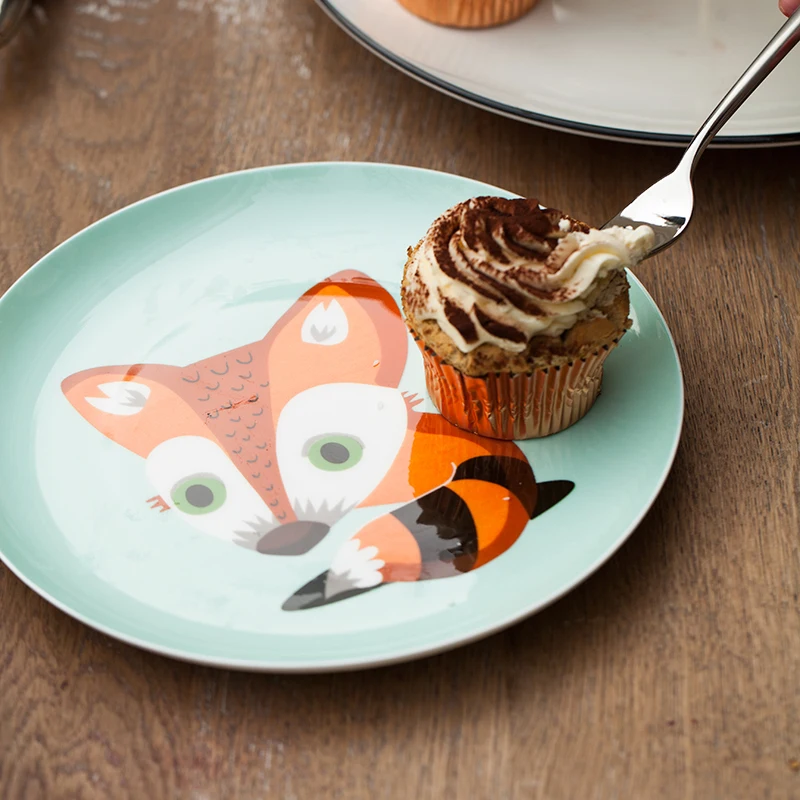 8-дюймовые керамические блюда и тарелки костяная китайская лисица мультяшный