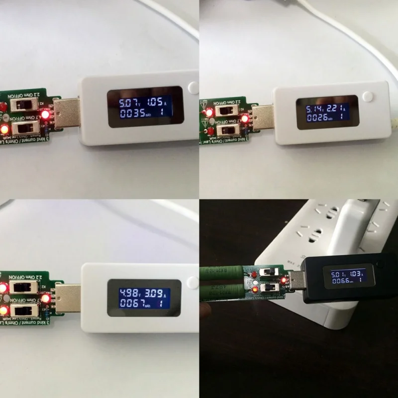 Регулируемый переключатель резистор USB DC электронная нагрузка 5 в 1A 2A 3A емкость батареи тестер напряжения разряда сопротивление