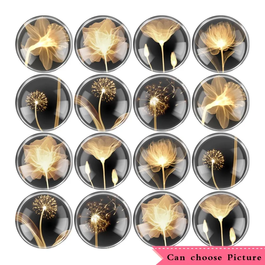 Одуванчик ручной работы 6 размеров цветок камея кабошон куполообразный сделай