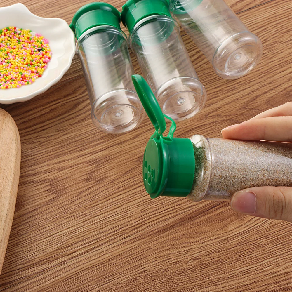 1PC 100ml Plastic Portable Spice Salt Pepper Seasoning Jar Can Barbecue Condiment Bottle Cruet Spice& Pepper Kitchen Tool