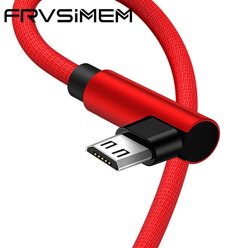 Micro USB кабель 90 градусов 2.1A провод для быстрой зарядки зарядное устройство Usb