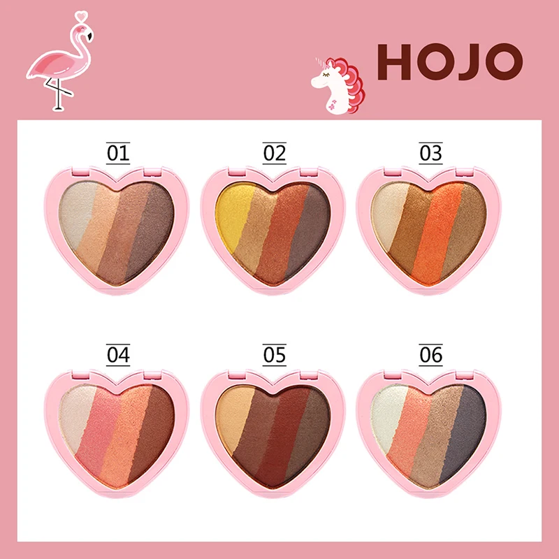 HOJO Shimmer Shadow Palette в форме сердца корейский стиль матовые тени для век красота