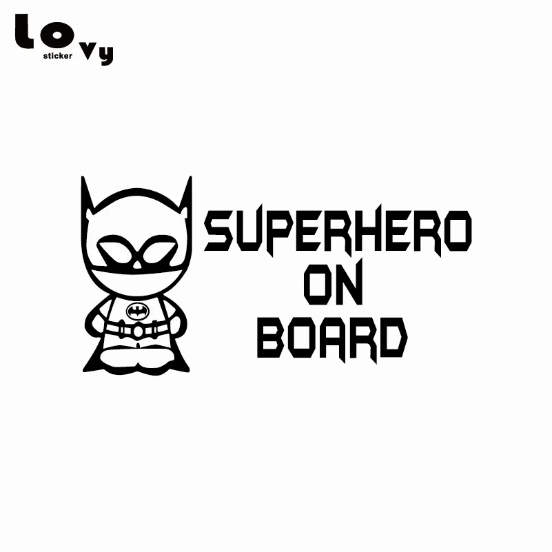 Creative Superhero Vinyl Wall Sticker Funny Cartoon Batman Decal Home Decor | Stickers